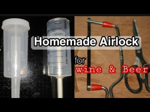 how to make Simple homemade Airlock for wine & Beer meking