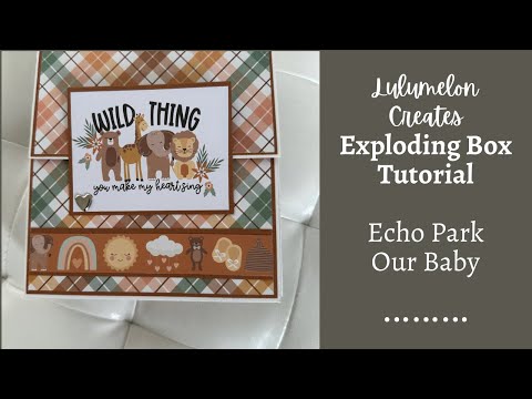 Exploding Box 6x6 mini album with Echo Park Our Baby