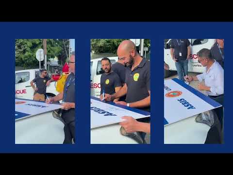 ASBIS Enterprises PLC donates two fire trucks to the Kitas Volunteer Rescue Team.