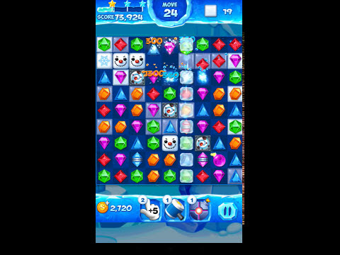 Jewel Pop Mania:Match 3 Puzzle Level 134 ( Ice Cream Town Episode ) - Walkthrough ( No Booster )