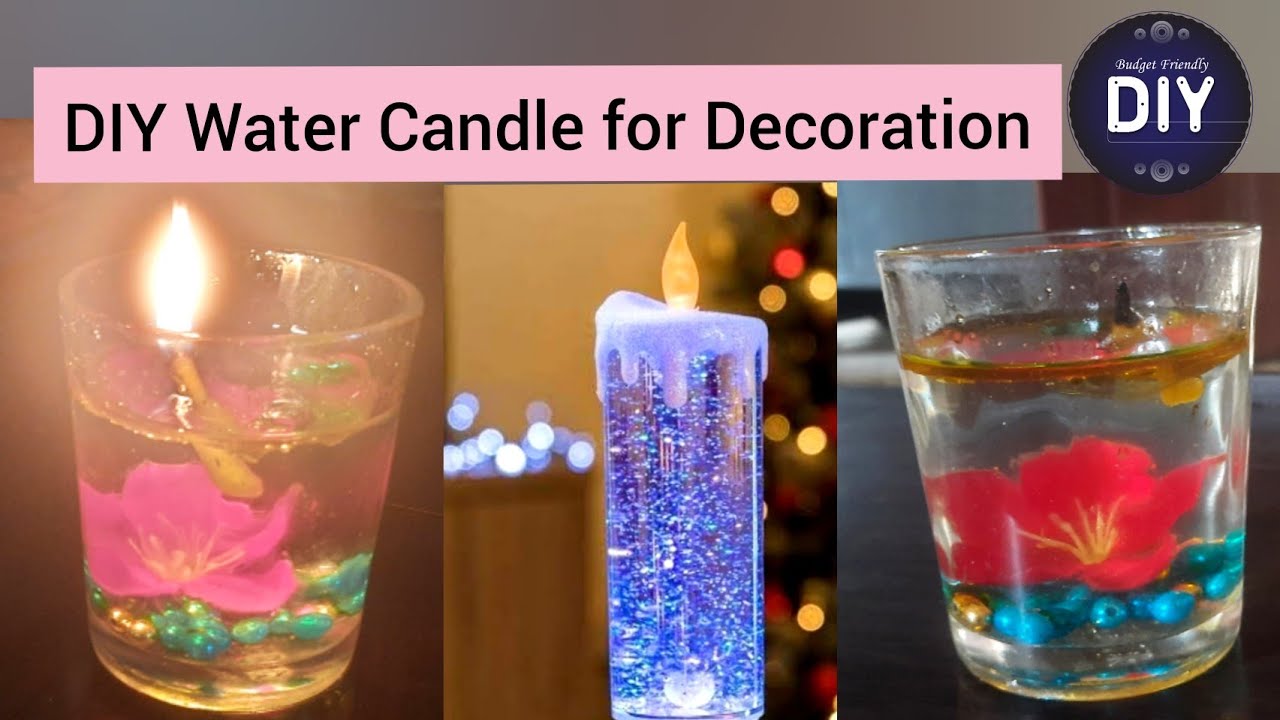Make Candle with WATER / No WAX Candle / DIY water candle at Home #Shorts