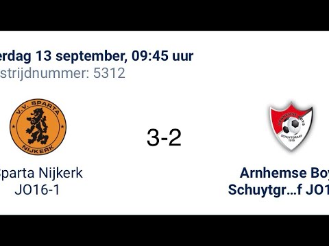 Sparta Nijkerk JO16-1 - Arnhemse Boys JO16-1 | 13-09-2025
