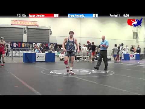 Isaac Jordan vs. Greg Hegarty at 2013 Junior Nationals - FILA - FS