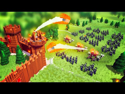 TREBUCHETS vs CATAPULTS in the Biggest Castle Siege yet in Becastled!