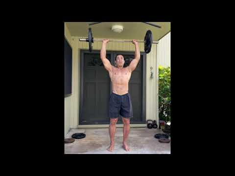 Day 293 FitPro Hawaii Workout - 50-180 lbs. Barbell Clean & Press - March 6, 2021, 3:32 pm