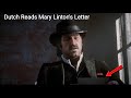 Did You Notice Dutch S Face When He Reads Mary Linton S Letter RDR2
