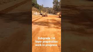 Subgrade 1st layer praperation work in progress #viral #highway #civil  #highlights #survivor