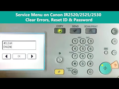 Canon IR2520/2525/2530 service menu, clear errors, factory reset canon ir2520. Error E000