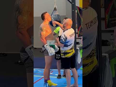 Oleksandr Usyk trains with ‘Tataki' before the biggest heavyweight boxing match in recent history.
