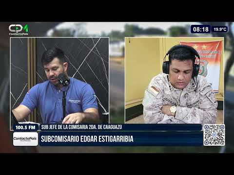 Nota con el Subcomisario Edgar Estigarribia - Sub Jefe de la Comisaria 2da. de Caaguazú