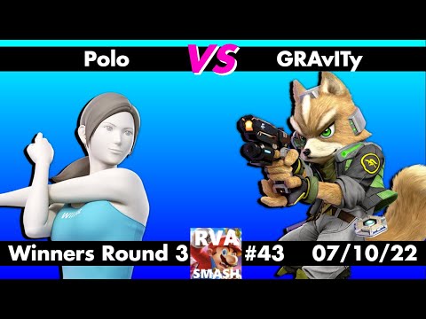 RVA Smash #43: Polo (Wii Fit Trainer/Steve) vs GRAvITy (Fox) - Winners R3 - Smash Bros Ultimate SSBU