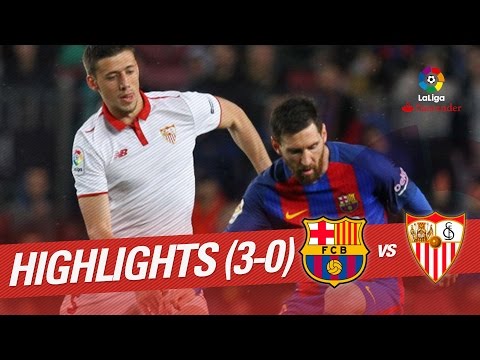 Highlights FC Barcelona vs Sevilla FC (3-0)