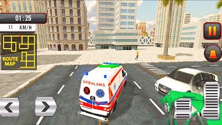 AMBULANCE EMERGENCY Rescue Driving Simulator #3 - CAR DRIVING GAME - Android Gameplay