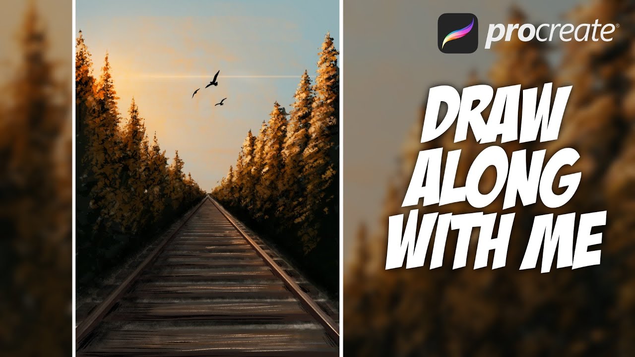 Train Tracks Painting - Procreate tutorial 124
