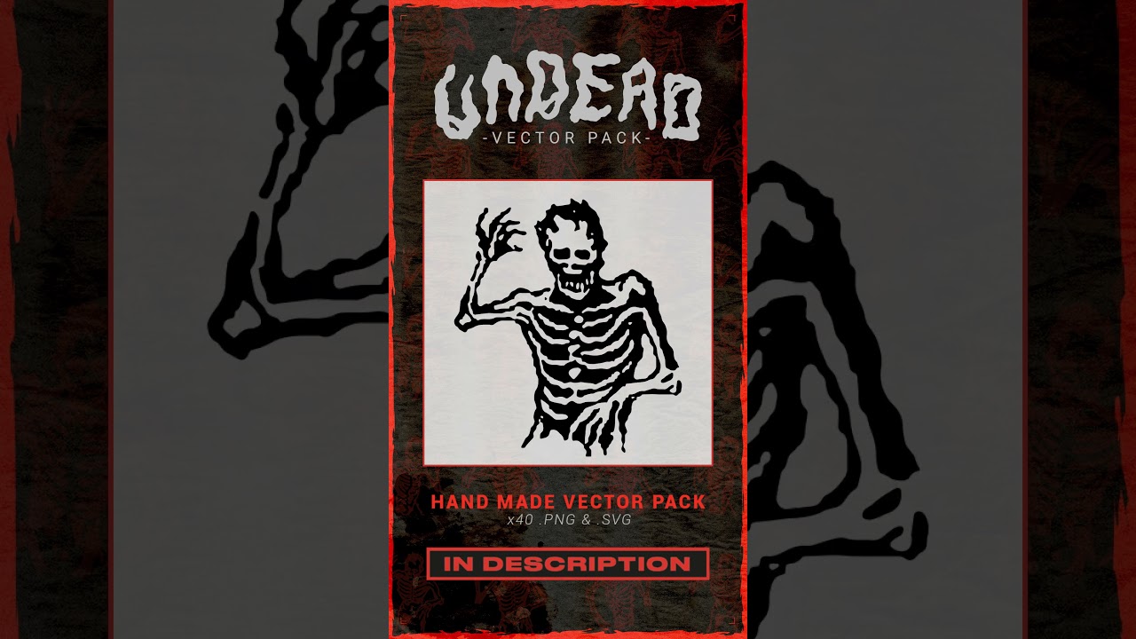 🧟‍♂️ Undead Handcrafted Vector Pack & Freebie