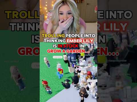 Saying “EMBER LILY” is In STOCK in GROW A GARDEN on ROBLOX!
