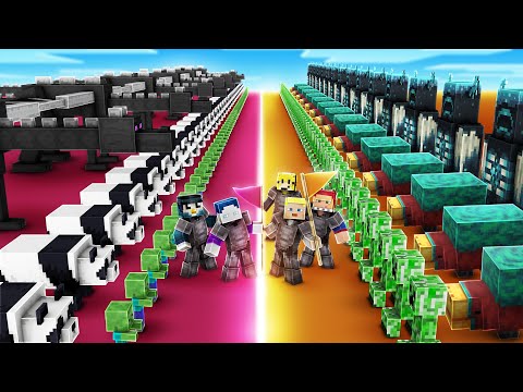 EPIC 2vs3 MINECRAFT MONSTER BATTLE