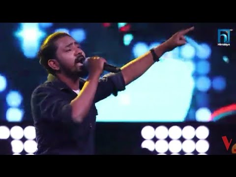 Aarif Rauf - " tada dherai tadha" live Round || the voice of nepal season 2||2019