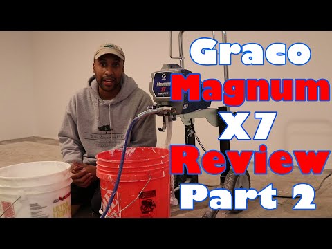 My First time using the Graco Magnum X7 Airless paint sprayer Review| Part 2