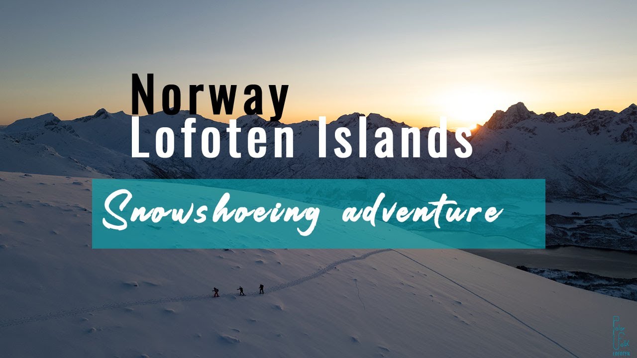 Walk snowy trails of Lofoten on snowshoe excursion.
