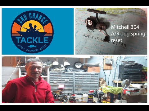 Mitchell 304 spin fishing reel how to install the anti reverse dog spring how