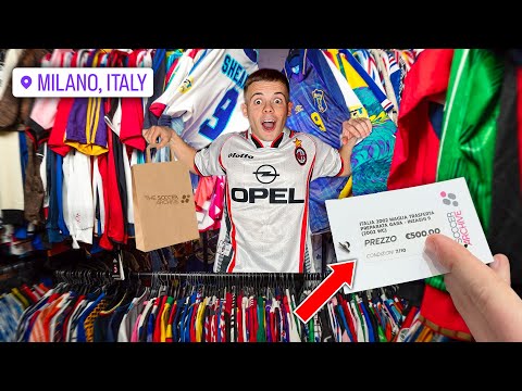 Shopping in un NEGOZIO di MAGLIE DA CALCIO VINTAGE a Milano!