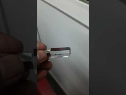 Metal stick led crystal pen drive, for storage