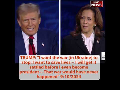 TRUMP: They sent her to negotiate peace, 3 days later Putin started war; KAMALA: Trump is weak