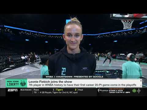Leonie Fiebich interview before Game 2, WNBA playoffs | New York Liberty vs Atlanta Dream basketball