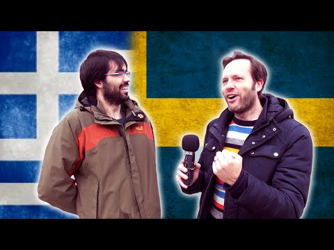 Greek guy tries to speak Swedish, Swede tries to speak Greek - Language challenge