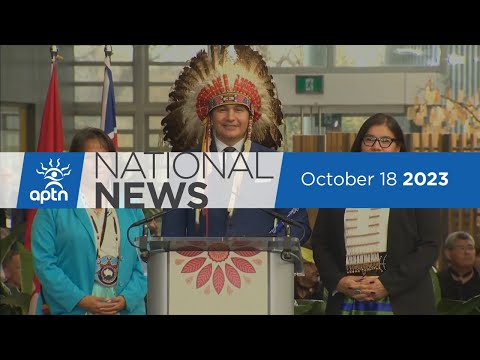 APTN National News October 18, 2023 – Wab Kinew sworn in, AFN lays out climate strategy