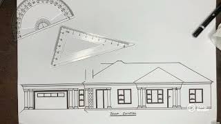 How to Draw a Front Elevation Roof | Architectural Drawing Tutorial for Beginners