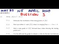 MATHEMATICS N5 APLLICATIONS OF DIFFERENTIATION APRIL 2020 QUESTION 3 Mathszoneafricanmotives