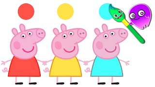 Magic colors with PEPPA PIG! | Cartoons for Kids | Groovy the Martian