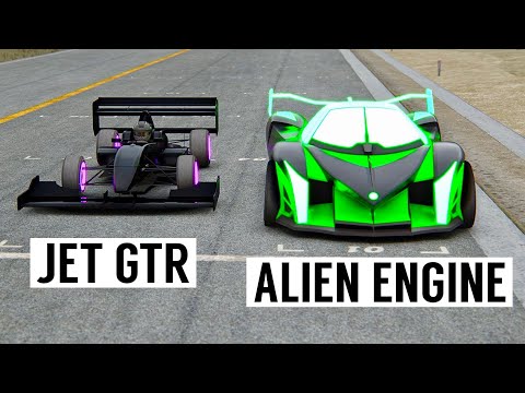 Devel Sixteen Alien Engine vs Formula Jet Engine GTR at Special Stage Route X