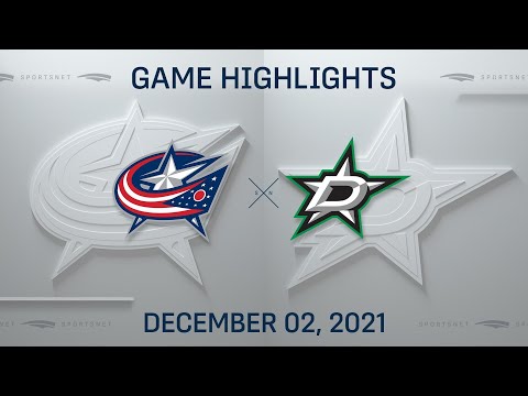 NHL Highlights | Blue Jackets vs. Stars - Dec 2, 2021