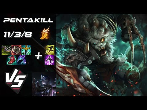 TOP Rengar vs Shen [PENTAKILL] - NA Grandmaster Patch 25.S2.4