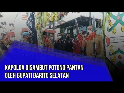 KAPOLDA DISAMBUT POTONG PANTAN OLEH BUPATI BARSEL
