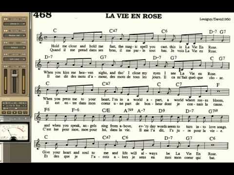 La Vie En Rose playalong for Cornet Trumpet Vocal or any Bb instrument with lyrics Chords - Chordify
