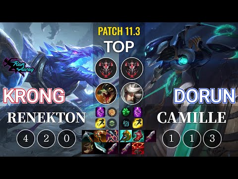 RNW KronG Renekton vs DoRun Camille Top - KR Patch 11.3