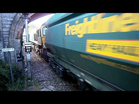 Freightliner Class 66 no: 66615 Passing Oldfield Park Working 6V87 Bow - Bristol On The 06/10/2011