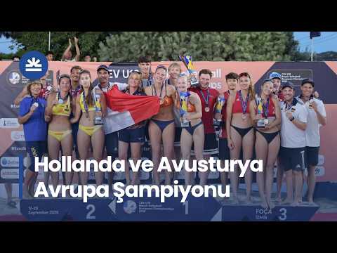 Foça'daki U18 Avrupa Plaj Voleybolu Şampiyonası'nda Madalya Heyecanı