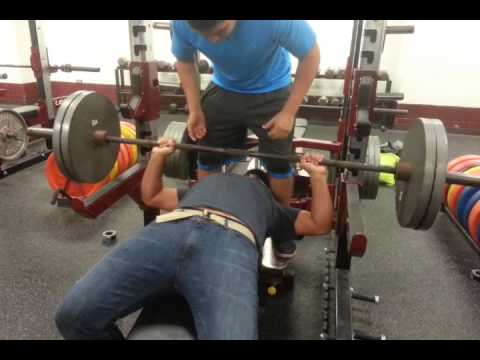 Benching 2 plates, sophomore 193lbs