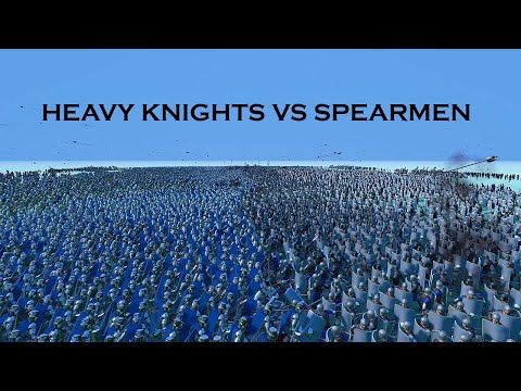 HEAVY KNIGHTS VS SPEARMEN | ULTIMATE EPIC BATTLE SIMULATOR