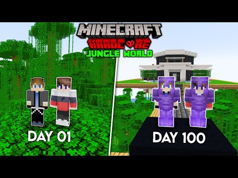 We Survived 100 Days In Jungle Only World In Minecraft Hardcore ( HINDI )