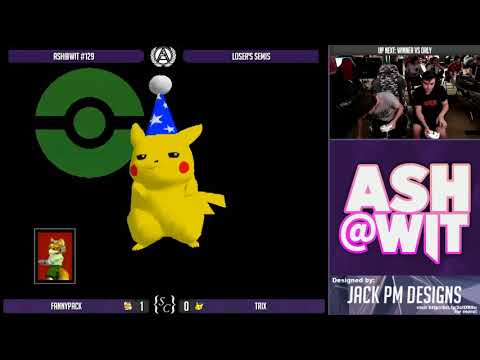 FannyPack (Fox) vs Trix (Pikachu) - ASH@WIT #129 Melee Loser's Semis