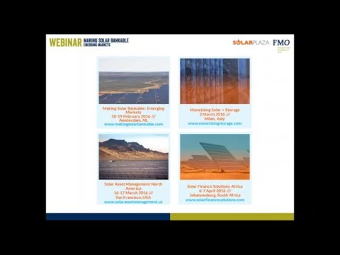 Solarplaza Webinar: Making Solar Bankable in Emerging Markets 2015