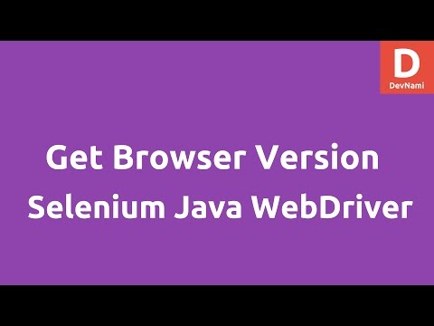 Get browser type version in Selenium Java