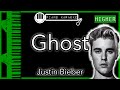 Ghost (HIGHER +3) - Justin Bieber - Piano Karaoke Instrumental