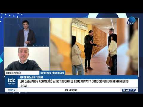 LEO CALAIANOV | RECORRIÓ ESCUELAS Y VISITÓ UN EMPRENDIMIENTO TEXTIL DE FIRMAT